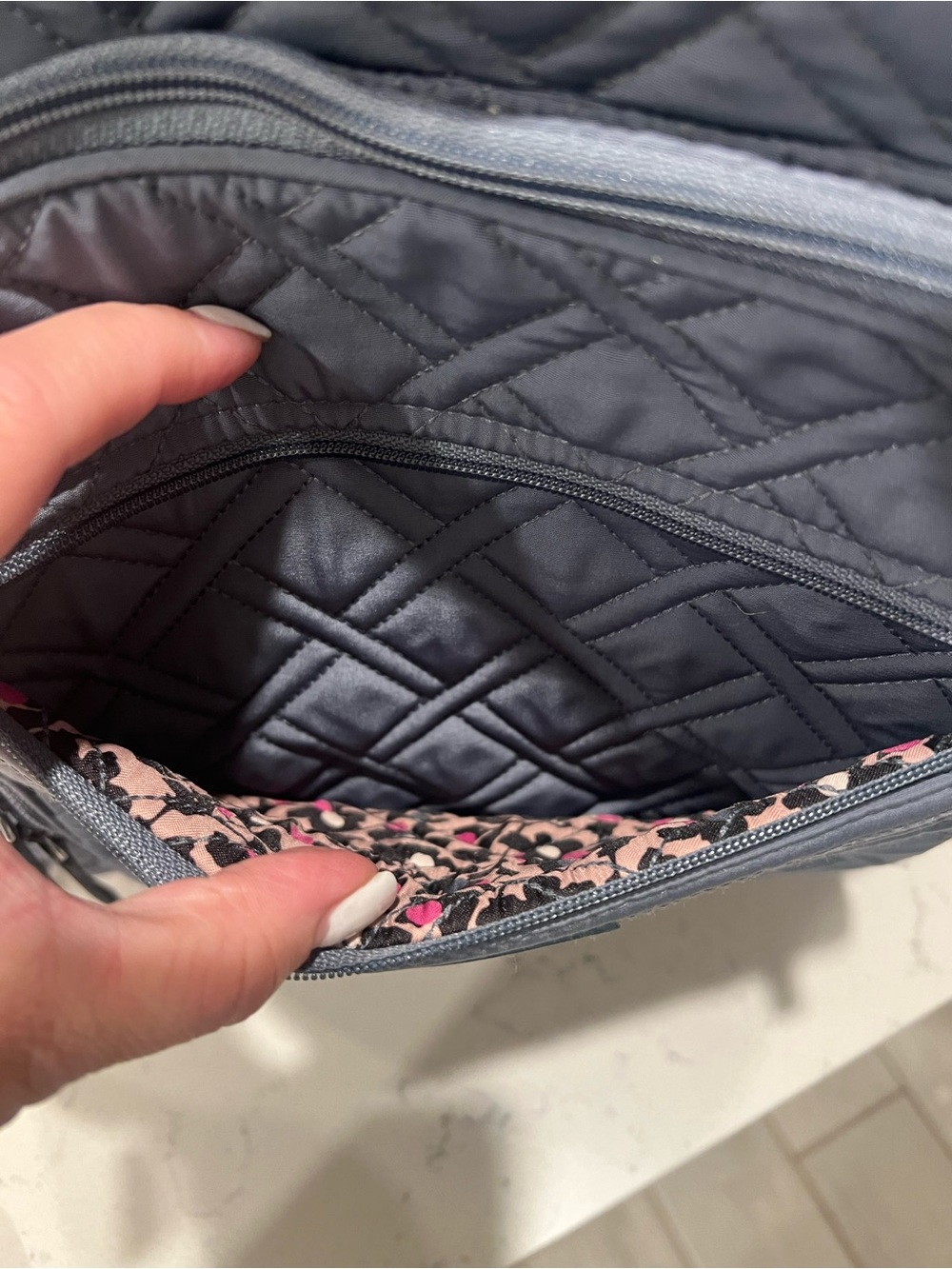 Vera Bradley Quilted Backpack - Slate blue/gray - Picture 7 of 10